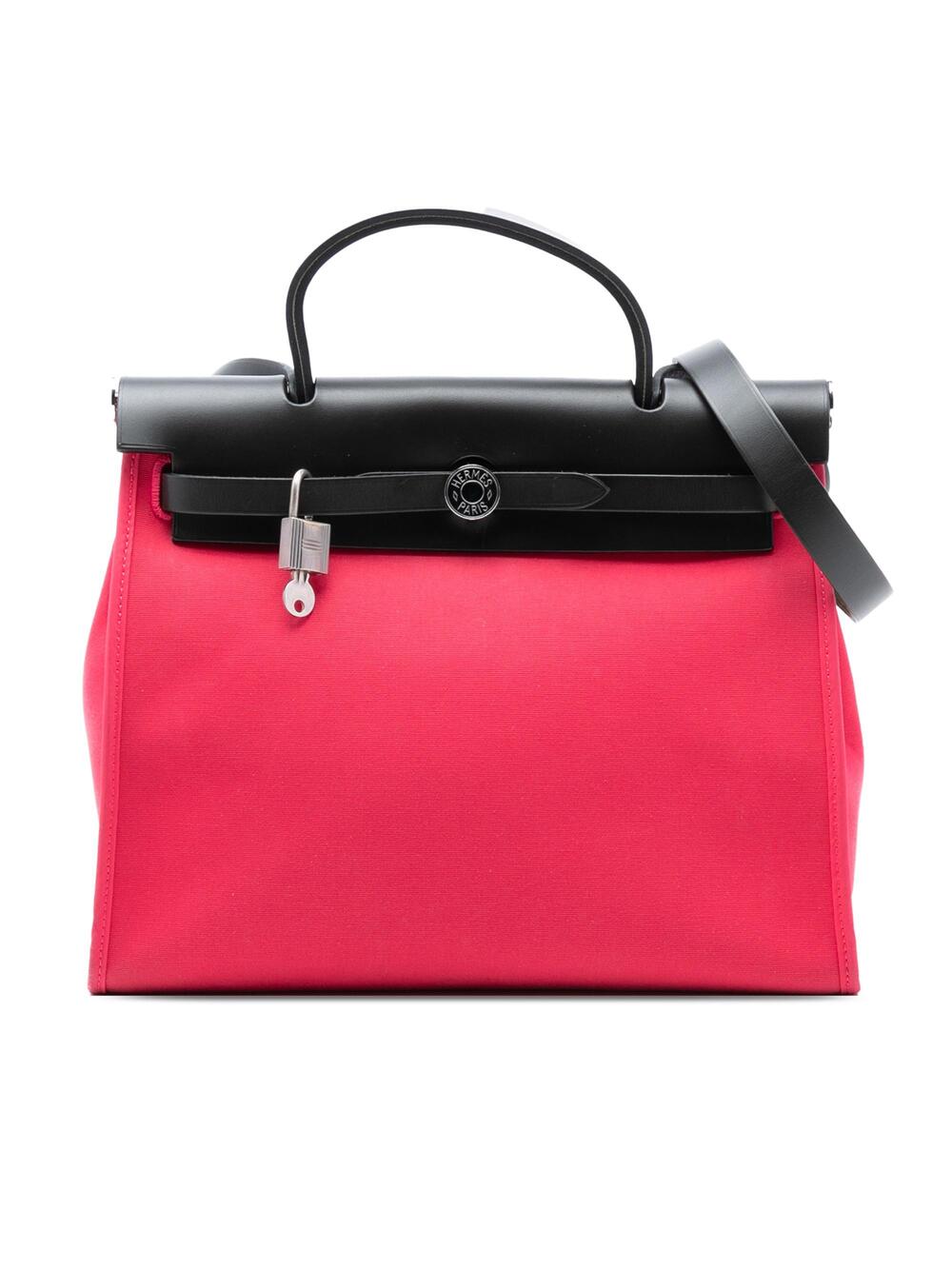 Hermes Herbag Zip Leather And Toile 31 #300680H20B - Picture 1 of 8